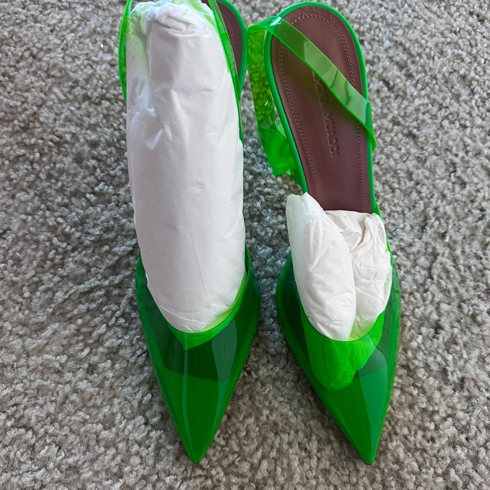 Amina Muaddi Green Women's Shoes
